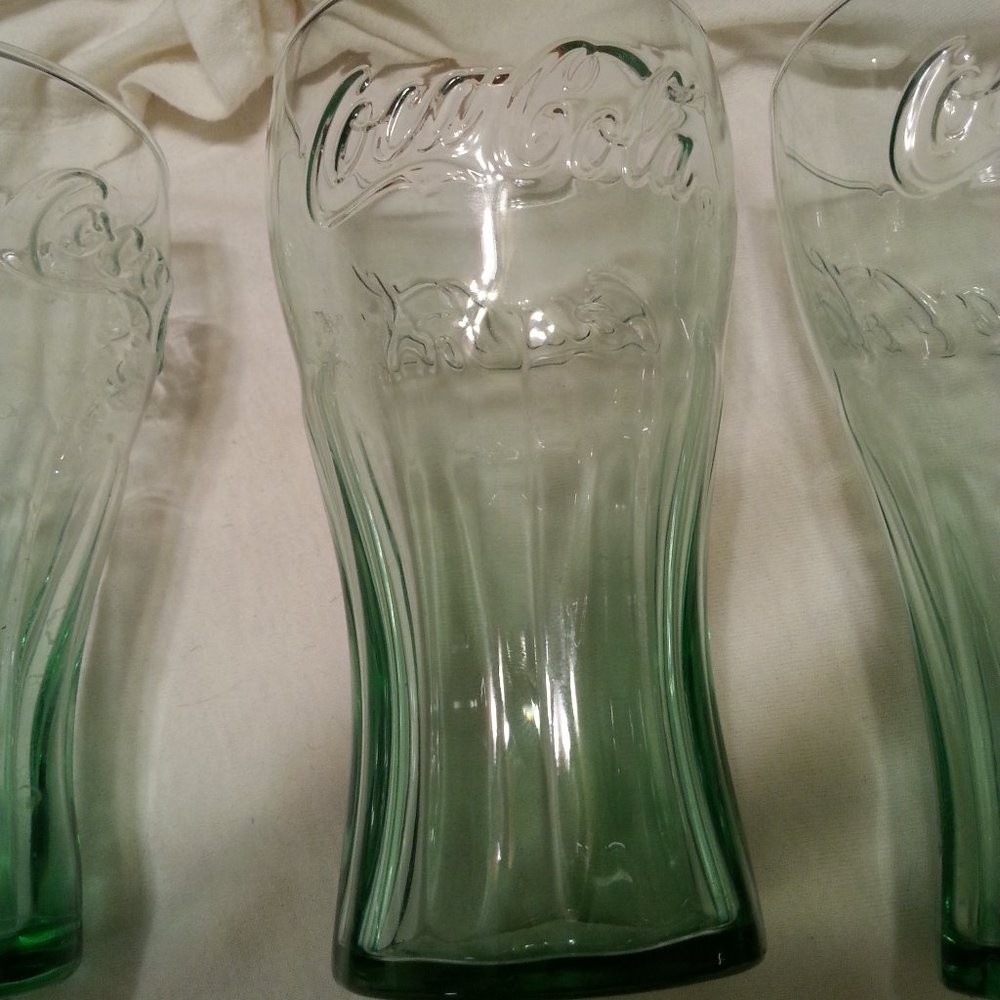 Vintage Green Libbey Coca Cola Coke glass